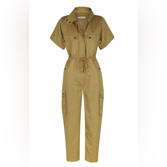 Shona Joy NERUDA UTILITY BOILER SUIT WHEAT Khaki Combat Utility Jumpsuit - Picture 16 of 16
